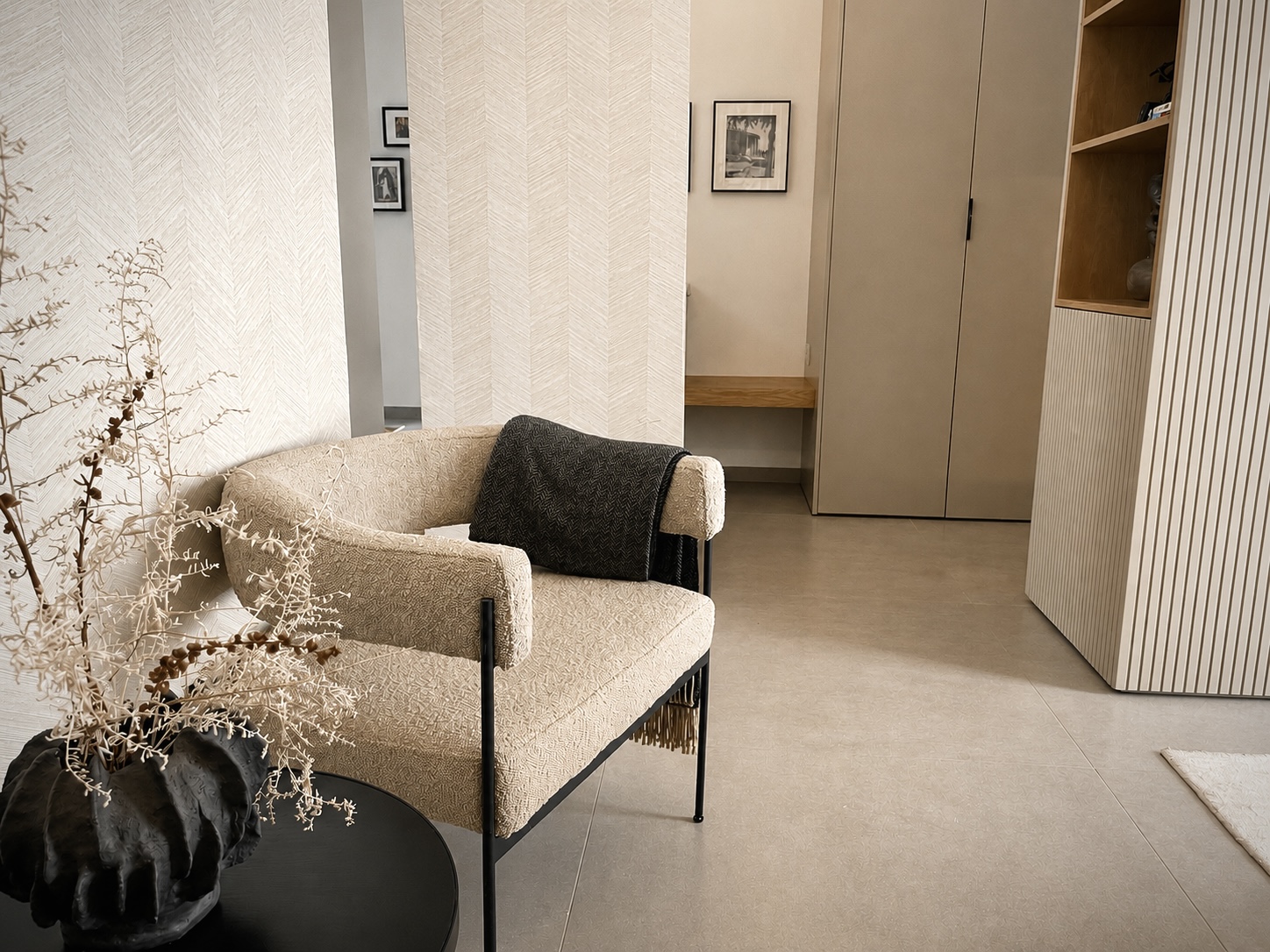 Mota Project — textured lounge chair vignette