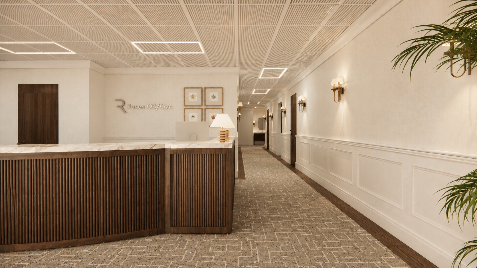 Forthcoming project — medical suite reception and corridor