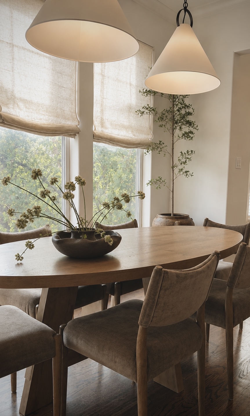 Bellefontaine Project — breakfast room with oval oak table